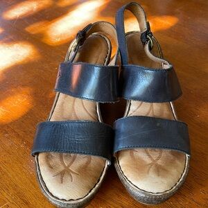 Born Shoes | Born Wedge Sandals | Color: Black | Size: 6.5
